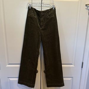 Anthropologie The Colette Full-Length Wide-Leg Corduroy Pants by Maeve